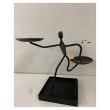 Metal running Person candle Holder