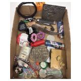 Misc Lot w/ Belt Buckles, Lighters, Knives, &