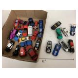 Flat of cars, hot wheels and misc