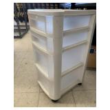 Plastic drawers on wheels