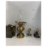 Oil Lantern with metal Base, lantern, lamp,