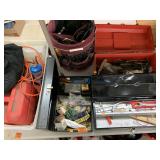 Group of assorted tools, toolboxes and misc