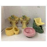 McCoy group- wall pockets & planters