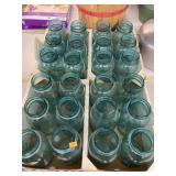 Vntg Blue Ball jars (24)