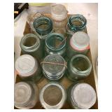 Assorted Vntg canning jars
