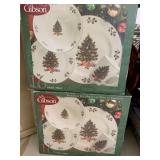 2cnt Gibson Christmas dishes