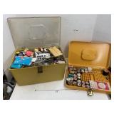 2cnt sewing boxes with items