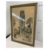 Framed Drawing, signed