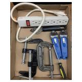 Misc Flat , C Clamps, Screwdriver, Razor Blades