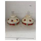 Vntg Plastic Budweiser hurricane lamp shades