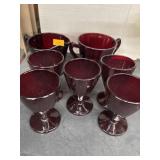 Vintage Ruby Red Glass Lot