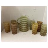 50ï¿½s-60ï¿½s Spaghetti String pitcher & glasses