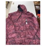 Burgundy fleece hoodie (4XLT)