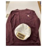 Maroon Carhartt shirt (M) & Auburn driverï¿½s cap