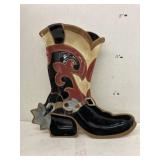 Ceramic cowboy boot chip/dip bowl
