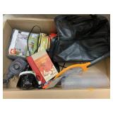 Box of Star Wars mug, camping shade wall, Misc