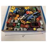 Flat of cars, hot wheels and misc