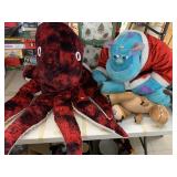Octopus, dinosaur, sully from monsters inc