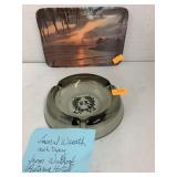 Wreath Ashtray And Tray