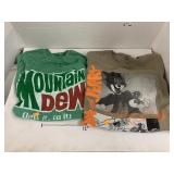 2 T Shirts, Mountain Dew sz S, Tom & Jerry sz M