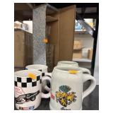Decanter & Mugs Lot