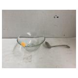 Dip bowl w/stainless spoon