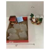 Candle holder Santa, Alvin and chipmunks candle,