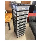 10-Drawer Rolling Storage Cart
