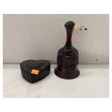 Avon Christmas 1975 bell & heart trinket box