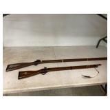 2-,Cap gun rifles (one trigger broken)
