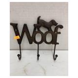 Cast iron Woof key holder