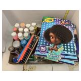 Craft group, Color Books, Pencils, Paints,