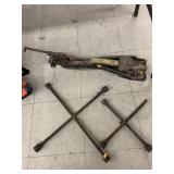 Jack and 2 tire wrenches