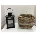 Metal lantern & basket