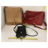 3 Leather purses, Crossbody, Messenger, the Sak