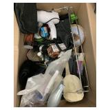 Box of bathroom items and misc