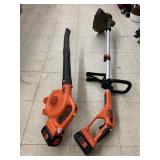 Weed eater and Blower, 2 batteries, no charger