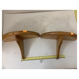 2 Wooden Shelves