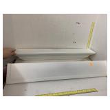 2 White wooden Shelves