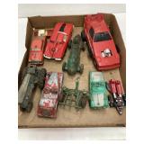 Vntg cars, tractors, transformer, etc