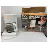 Coffee make and food strainer