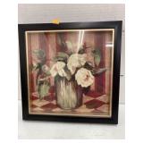 Framed flower shadow box
