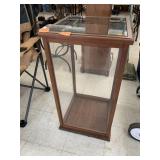 Doll display case, approx 17.5in x 17.5in x H