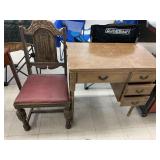 Sewing machine table and chair