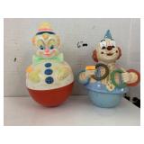 Clown plastic Toy and Clown Music Box, working