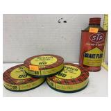 Empty Tins, 3 Scotch Electric tape, STP Brake