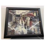 Train station framed art
