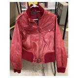 Red Transmitter leather coat (2XL)
