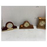 3 wooden clocks
