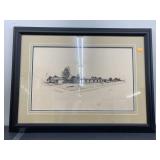 Framed, signed print
